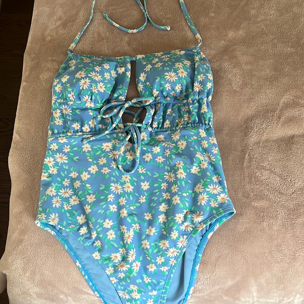 Floral Blue Daisy Swimsuit